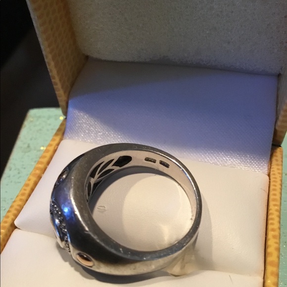 Rachel Welch sterling, 18k & Diamond ring vintage - Picture 4 of 7